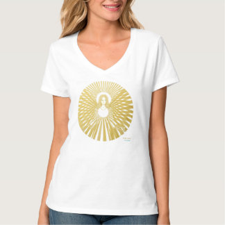 T-shirt The Gift-Tee-shirt femme, col V