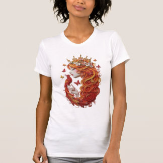 T-shirt The "Gilded Phoenix & Bloom" Premium 3D Paper Quil