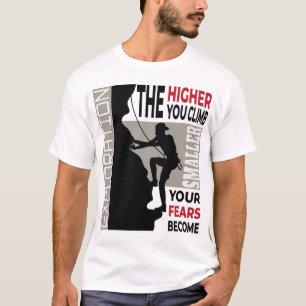 T-shirt The Higher You Climb – Aventure & Motivation Desi