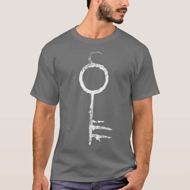T-shirt The Infernal Key white gift girl retro (Devant)