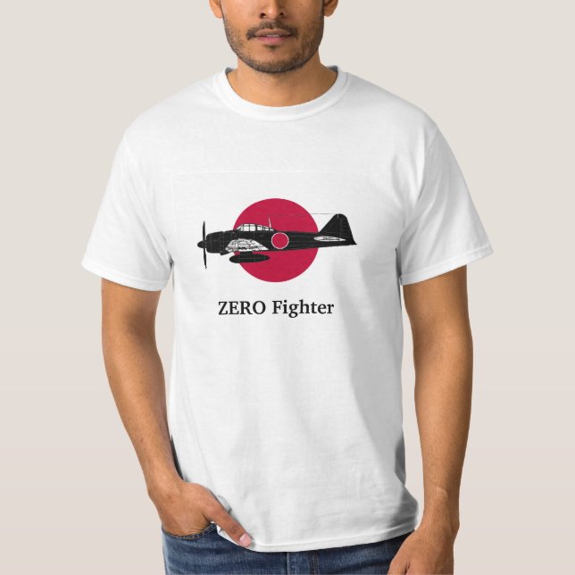 T-shirt The Japanese flag and Zero fighter (Devant)