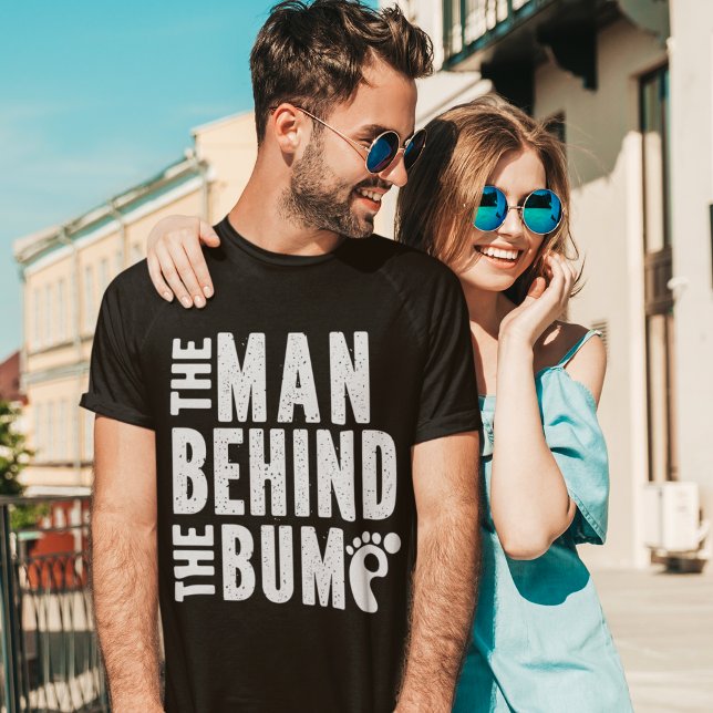 T-shirt The Man Behind The Bump Funny New Father (Créateur téléchargé)