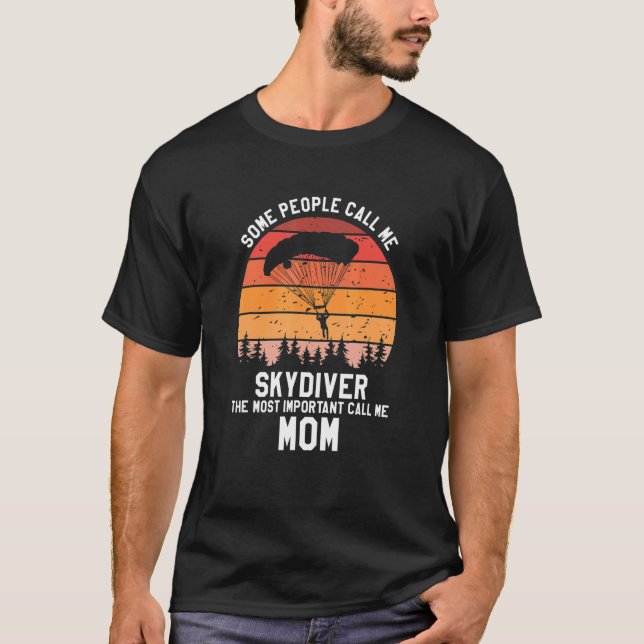 T-shirt The Most Important People Call Me DAD Cool Skydive (Devant)