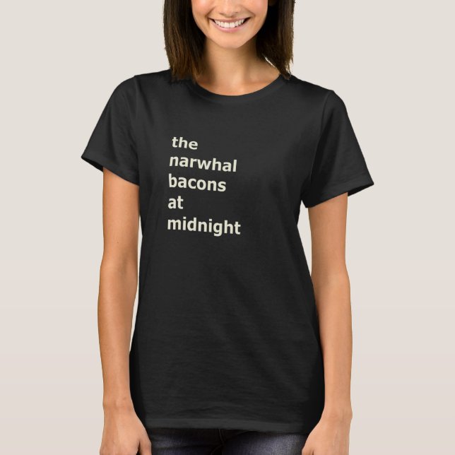 T-shirt The Narwhal Bacons at Midnight Funny Secret Handsh (Devant)