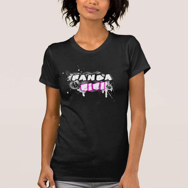 T-shirt Thé noir de fille de panda (Devant)