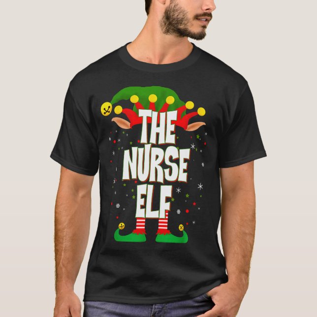 T-shirt The Nurse Elf Christmas  (Devant)