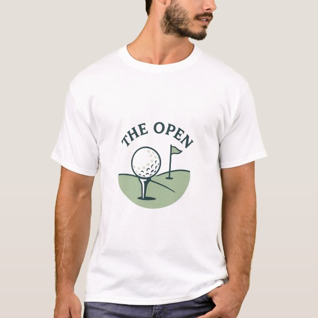 T-shirt The Open – Minimalist Golf Design (Devant)
