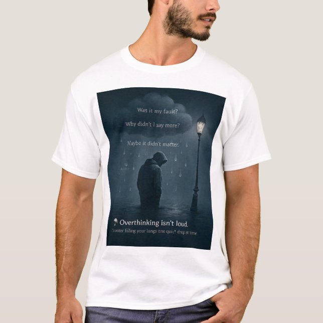 T-shirt The Quiet Spiral – Realistic Overthinking Tee (Devant)