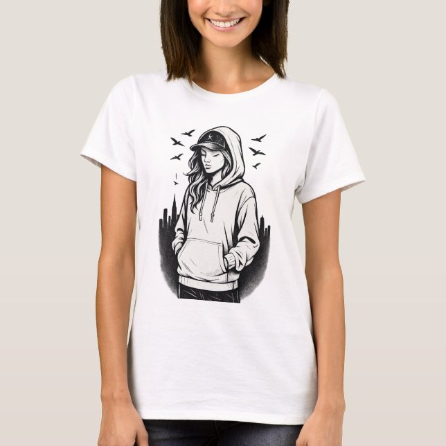 T-shirt The Raven and the Heart of Light (Devant)