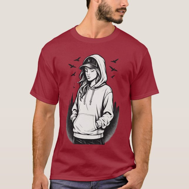 T-shirt The Raven and the Heart of Light (Devant)