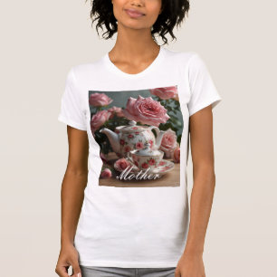 T-shirt Thé Rose de chou rose
