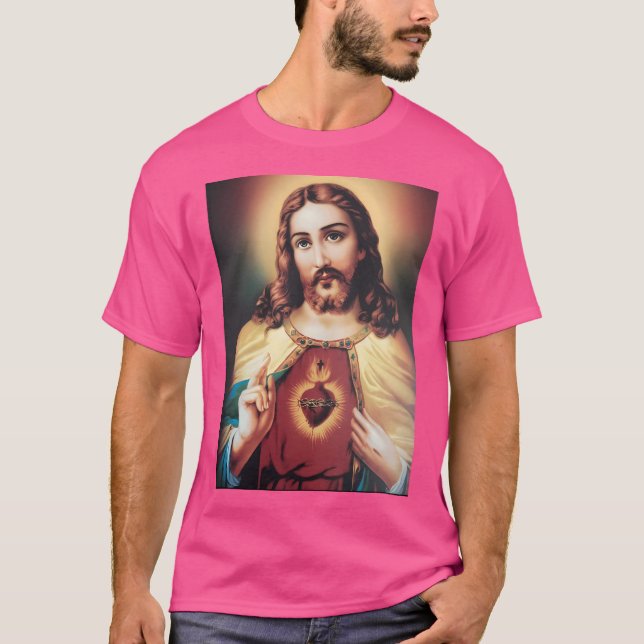 T-shirt The Sacred Heart of Jesus (Devant)