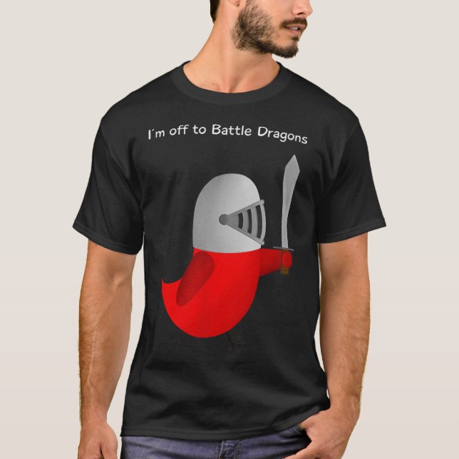 T-shirt The Sammy Bird - I'm Off To Battle Dragons  (Devant)