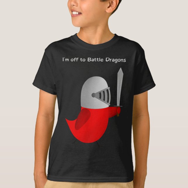 T-shirt The Sammy Bird - I'm Off To Battle Dragons  (Devant)