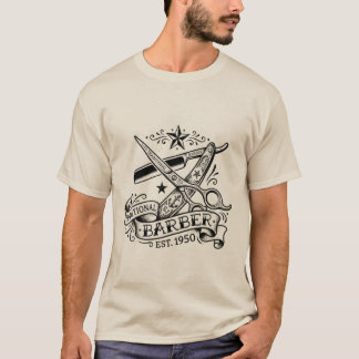 T-shirt The Sharp Edge | Graphisme éclair de barbier d'anc