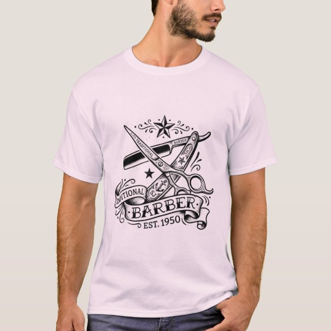 T-shirt The Sharp Edge | Graphisme éclair de barbier d'ant (Devant)