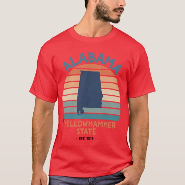 T-shirt The State of Alabama Alabama The Yellowhammer Stat (Devant)