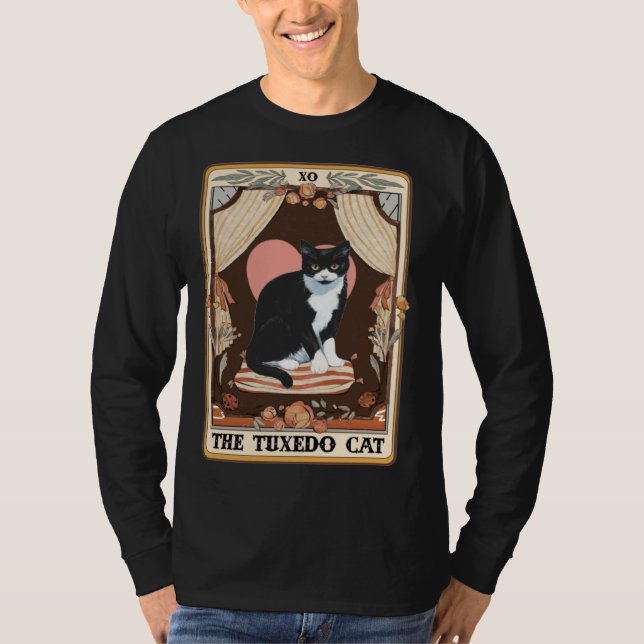 T-shirt The Tuxedo Cat Tarot Card Tuxedo Cat Tuxedo Mom Ca (Devant)