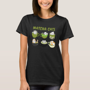 T-shirt Thé vert Matcha & amoureux de chats Maman chat Mat