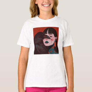 T-shirt The woman and the crow