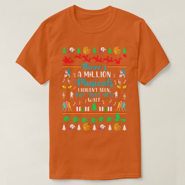 T-shirt Théâtre Broadway Noël laid (Design devant)