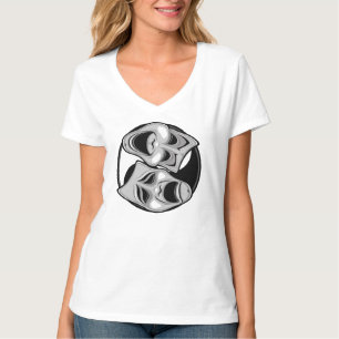 T-shirt Théâtre comique et tragique Masques Yin Yang Desig