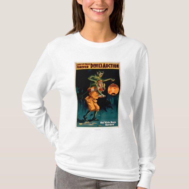 T-shirt Théâtre de la charge d'homme blanc de la vente aux (Devant)