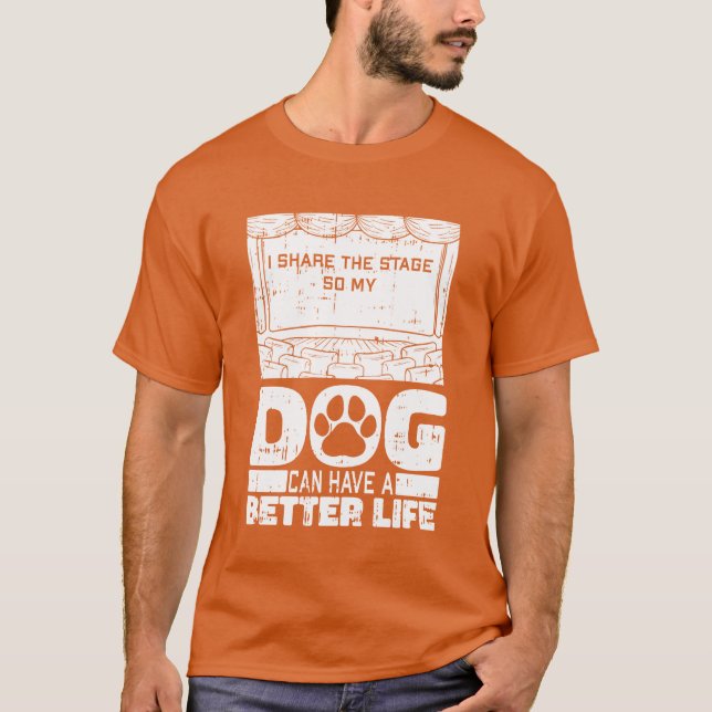 T-shirt Théâtre fille chien vintage (Devant)