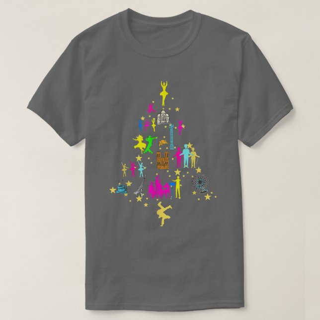 T-shirt Théâtre musical de Broadway Arbre de Noël (Design devant)