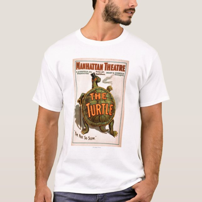 T-shirt Théâtre New York Broadway de Manhattan la tortue (Devant)