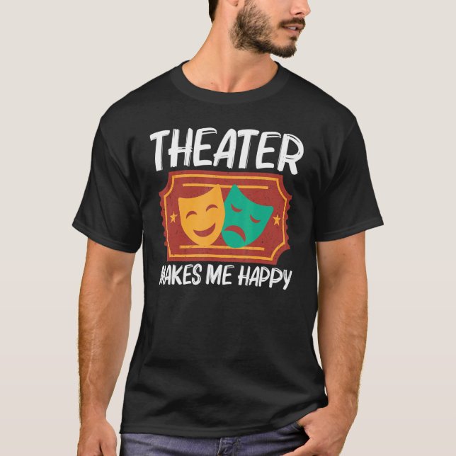 T-shirt Théâtre Pour Hommes Femmes Chanson De Drame Musica (Devant)