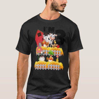 T-shirt Thème Agritourisme Animaux 3ème anniversaire J'ai