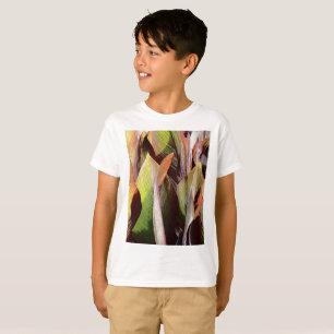T-shirt thème botanique motif de feuilles