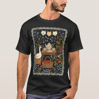 T-shirt Thème cottagecore et carlin de thé de jardinage av
