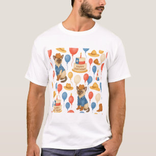 T-shirt Thème d'anniversaire Texas pour les amateurs de ch