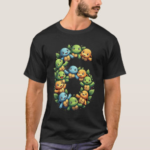 T-shirt Thème de fête 6ème anniversaire Tortue de mer Tort