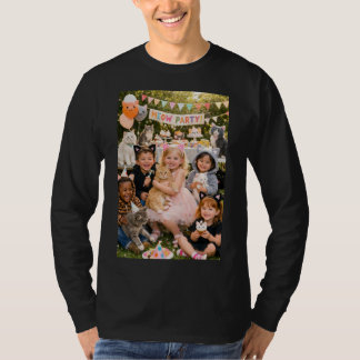 T-shirt thème de fête d'anniversaire de chats