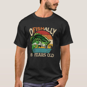 T-shirt Thème de fête d'anniversaire de pêche de 58 ans Of