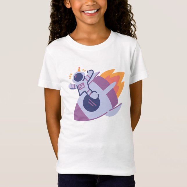 T-Shirt Thème de fusée spatiale (Devant)