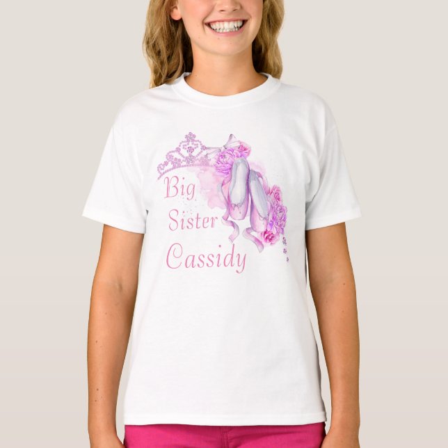 T-shirt Thème de la princesse Big Sister Ballet (Devant)