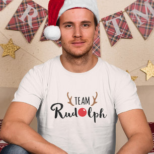 T-shirt Thème de Noël de l'équipe Rudolph