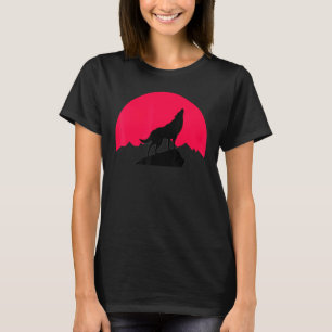 T-shirt Thème de nuit Lune Wolf Summer Wolves Graphisme