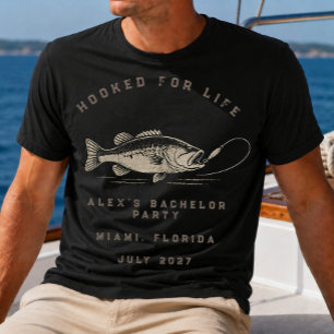 T-shirt Thème de pêche, enterrement de vie de garçon de pê