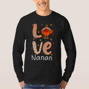 T-shirt Thème de Thanksgiving Amour Nanan Joyeux Jour de l