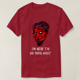 T-shirt Thème fiscal amusant Diable Visage de vérificati
