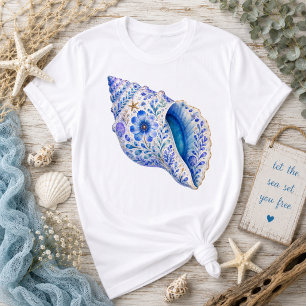 T-shirt Thème floral Art de coquillages