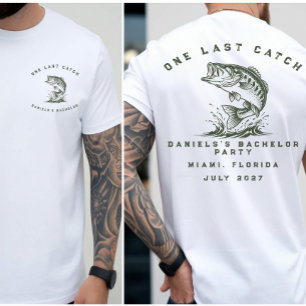 T-shirt Thème poisson Fête de bachelor personnalisée sur l