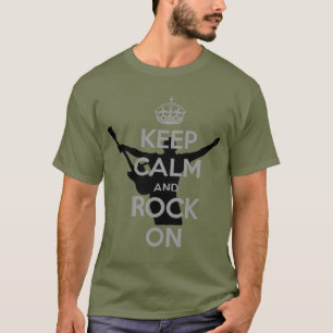 T-shirt Thème Rock n Roll Garder le calme et rocher sur