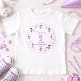 T-shirt Thème Sportif de Gymnastique Rythmique Violet Mign
