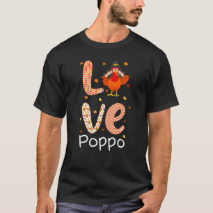 T-shirt Thème Thanksgiving Love Poppo Happy Turquie Day Th